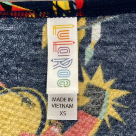 LuLaRoe Red and Yellow Tunic Top - Picture 2 of 2